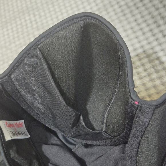 Curvy Kate Wrapsody Bandeau Swimsuit Black Size 32DD Mesh Coverup Beach CS005600 - Picture 3 of 8